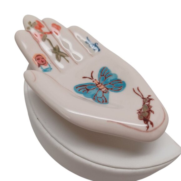 Anthropologie Home Nathalie Lete Paris Hand Trinket Ring Dish Ceramic Decor - Picture 11 of 12